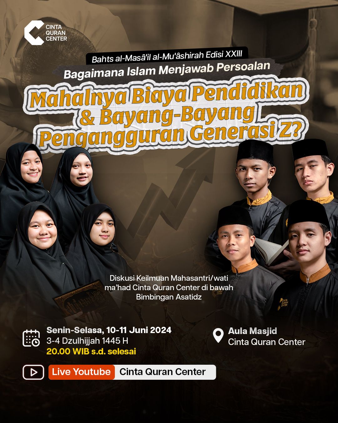 Bagaimana Islam Menjawab Persoalan Mahalnya Biaya Pendidikan & Bayang-Bayang Pengangguran Generasi Z?